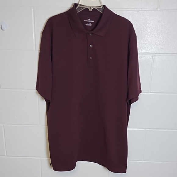 Grand Slam Burgundy Performance Golf Polo Shirt - Picture 1 of 10